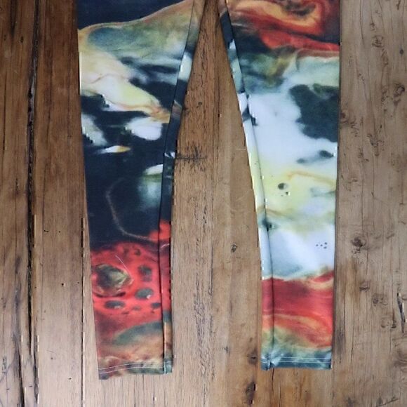 ART YOU WEAR MULTI COLOR DESIGN FULL LENGTH LEGGINGS SIZE SMALL - Picture 7 of 7